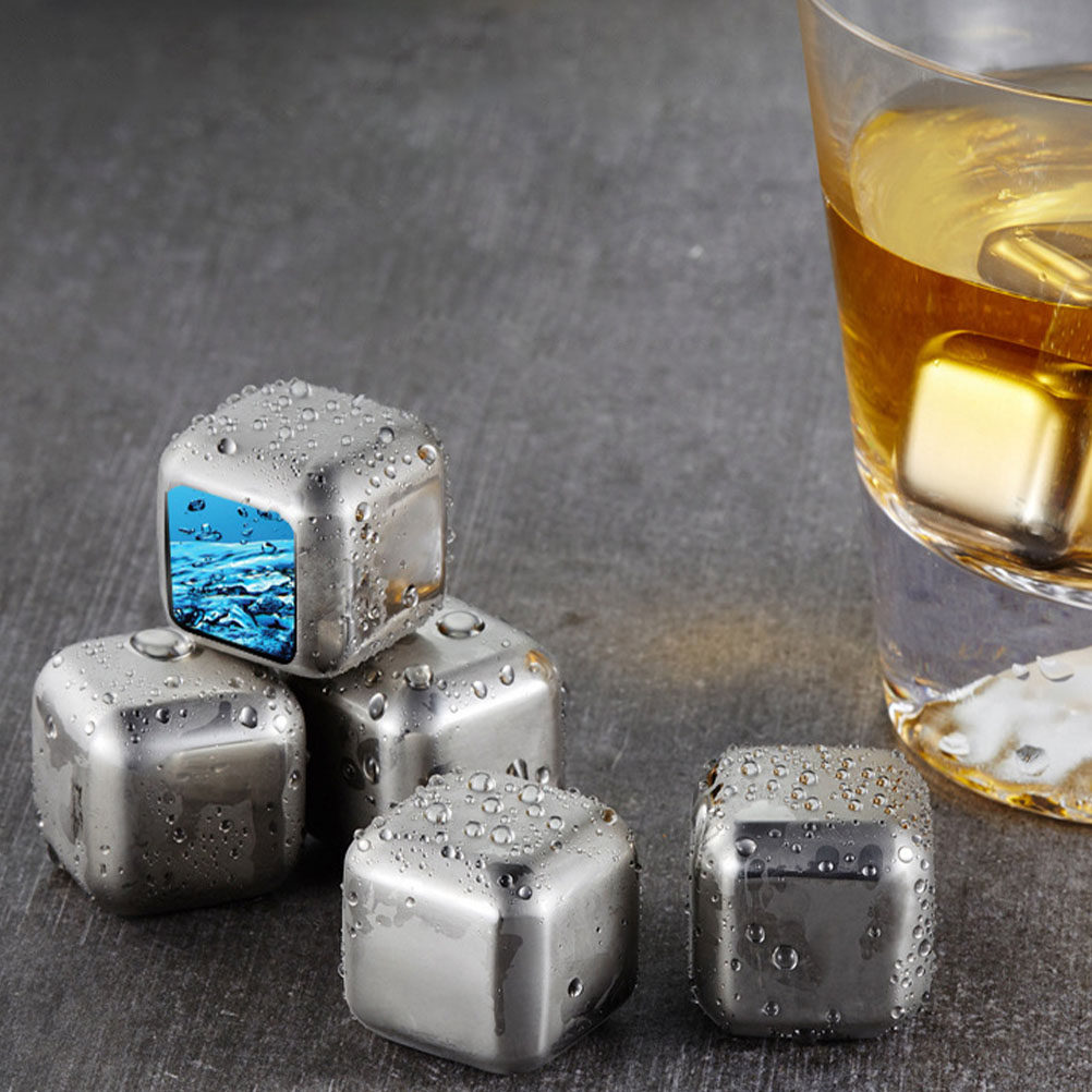 Wine Whiskey Beer - 1Set Stainless Steel Whiskey Ice Cube