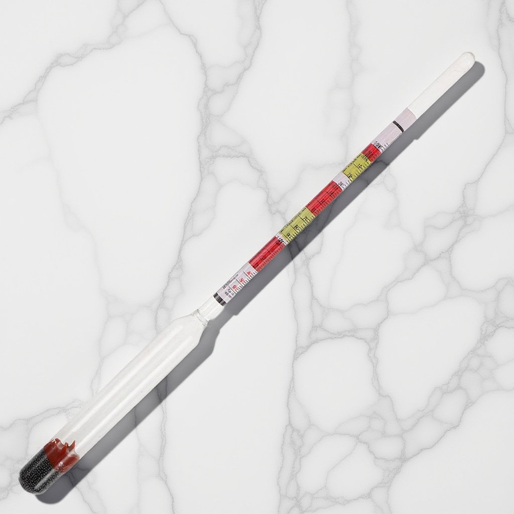 Wine Beer And Mead - Clear Triple Scale Hydrometer for Beer