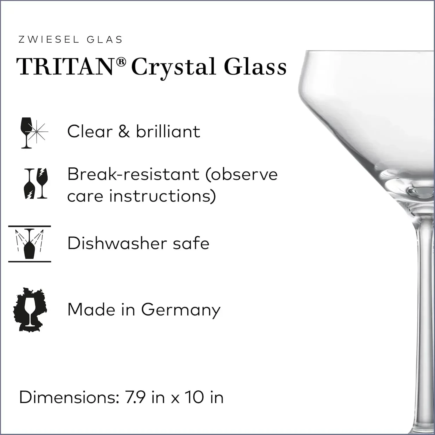 Pure Martini Glass (Set of 6), - Wine Glass Set Crystal recension och pris
