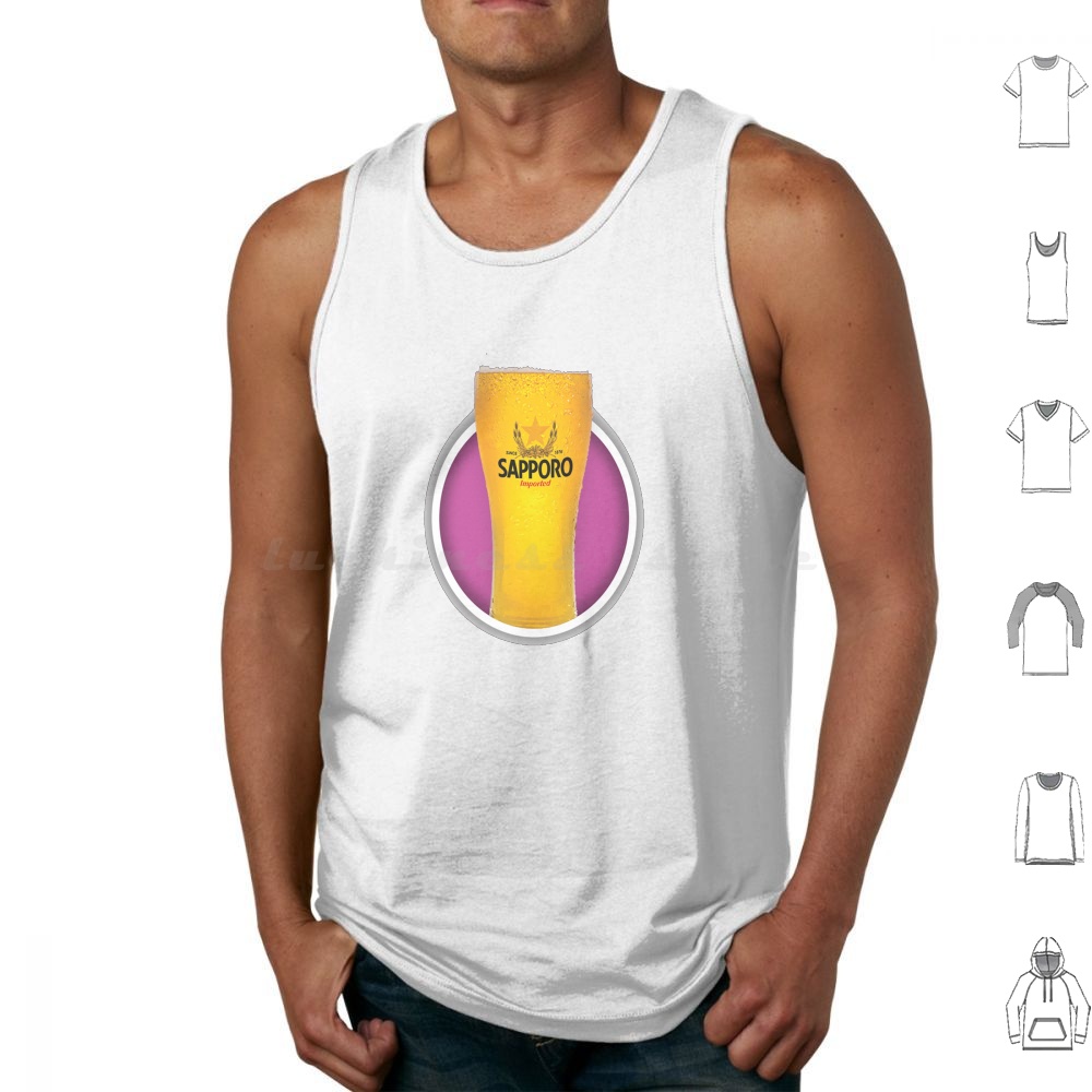 Sapporo Black Tank Tops Print  - Wine Beer Best recension och pris