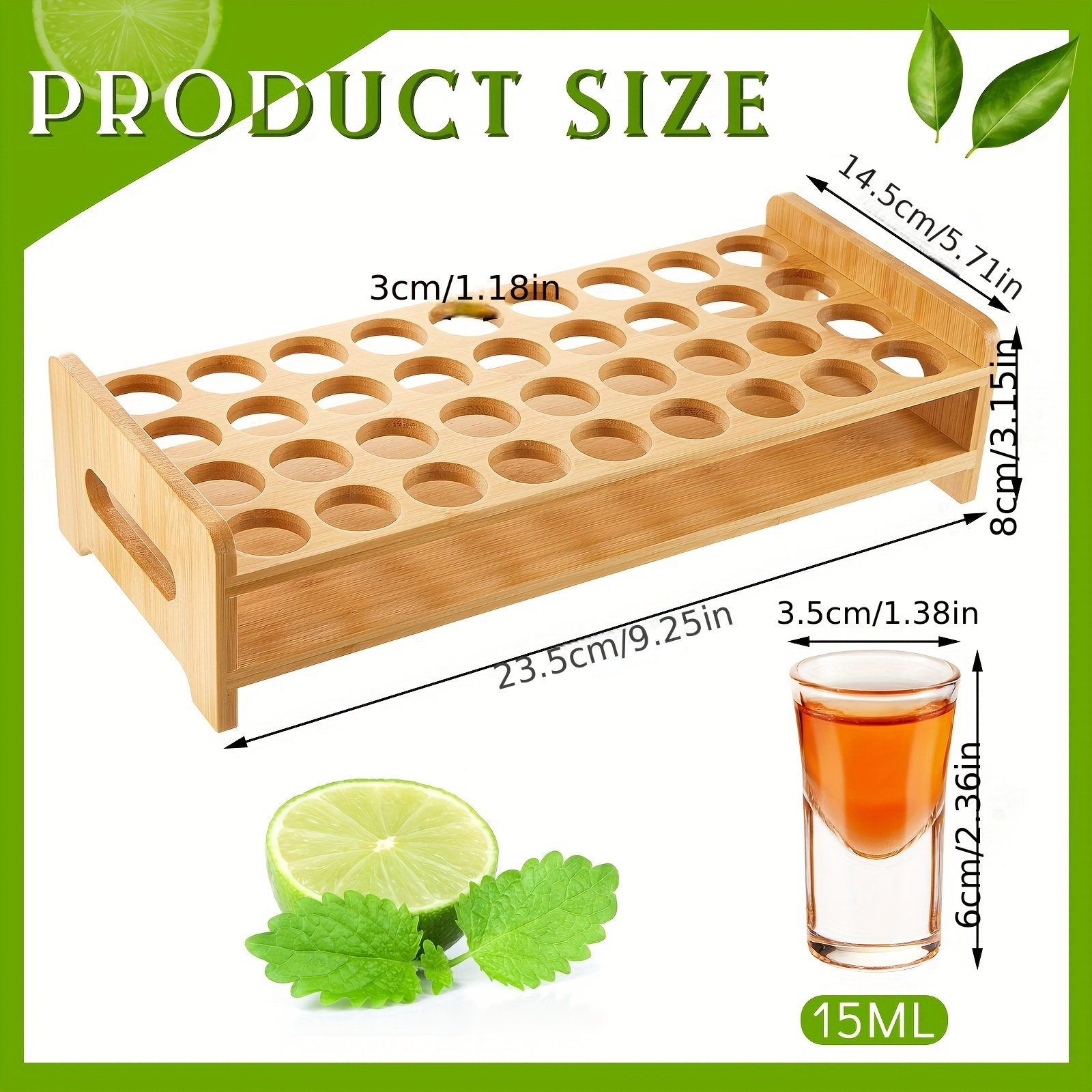 Set Of 36 Shot Glasses Holder  - Wine Whiskey Beer recension och pris