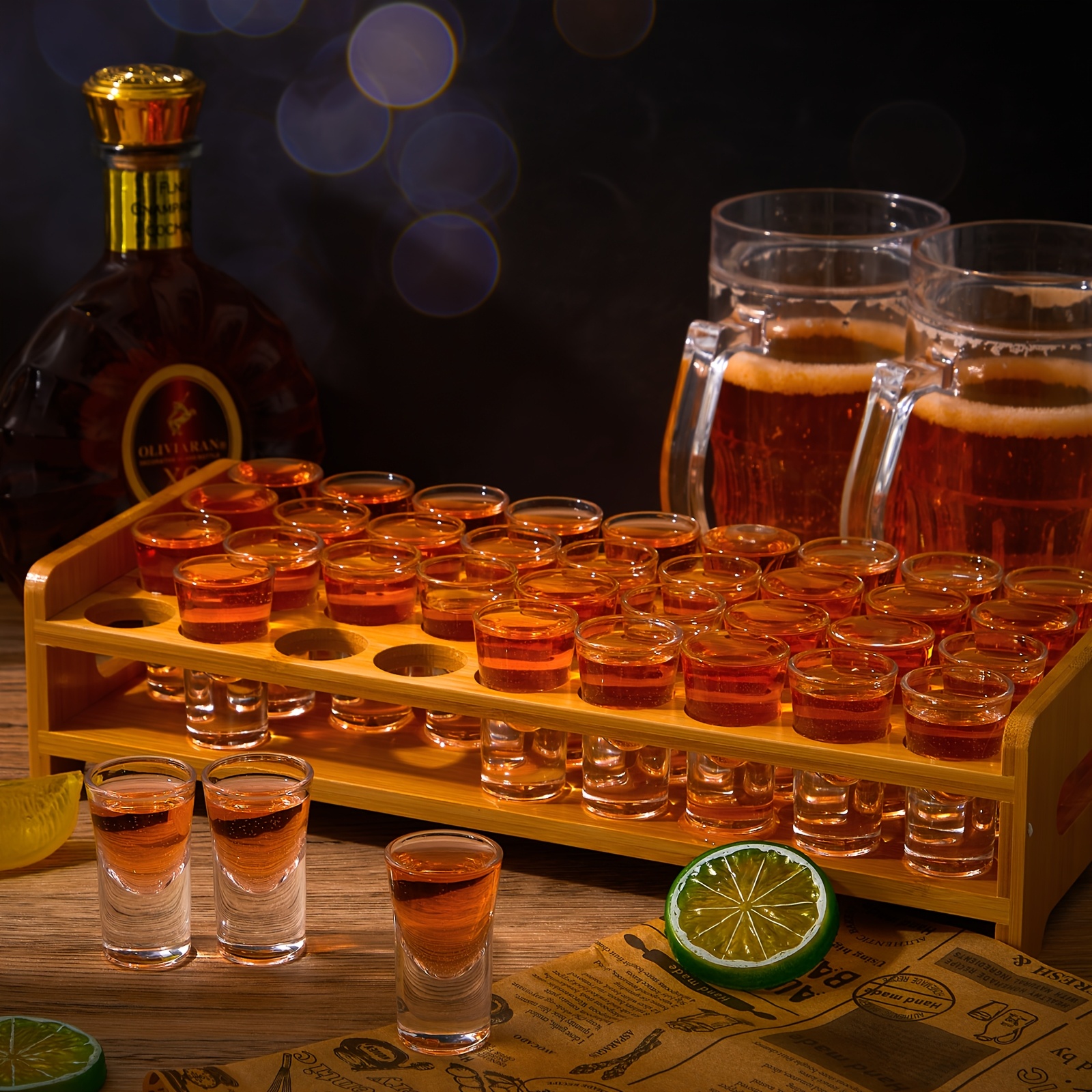 Set Of 36 Shot Glasses Holder  - Wine Whiskey Beer recension och pris