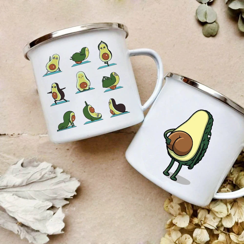 Cartoon Avocado Print Enamel C - Wine Beer Best recension och pris