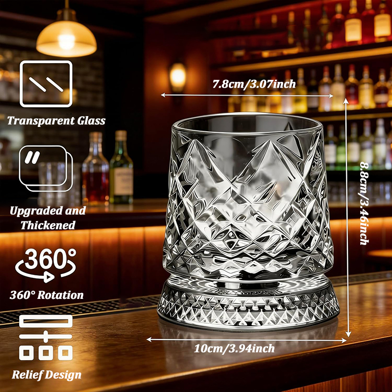 280ml Rotate Whiskey Glasses w - Wine Whiskey Beer recension och pris