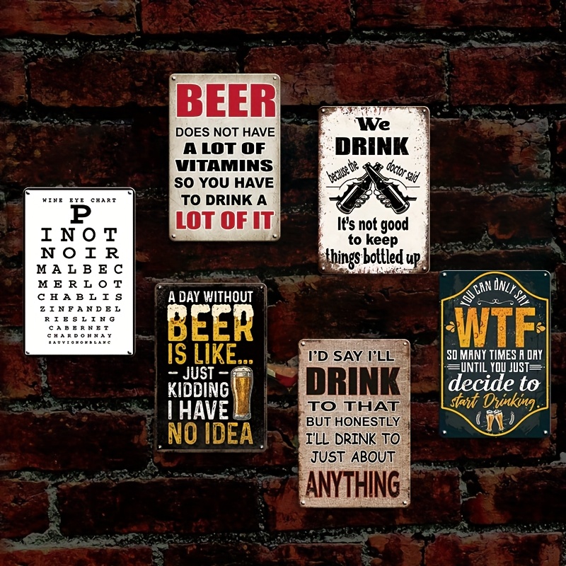 Funny Beer Wine Quote Vintage  - Beer And Wine Quote recension och pris