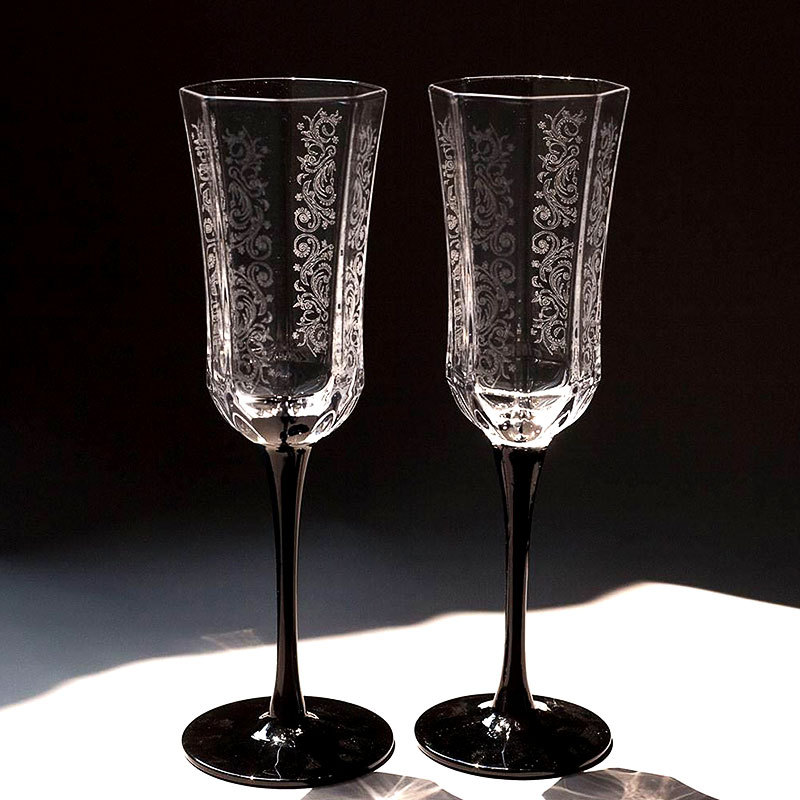 French Vintage Champagne Glass - Wine Glass Set Crystal recension och pris