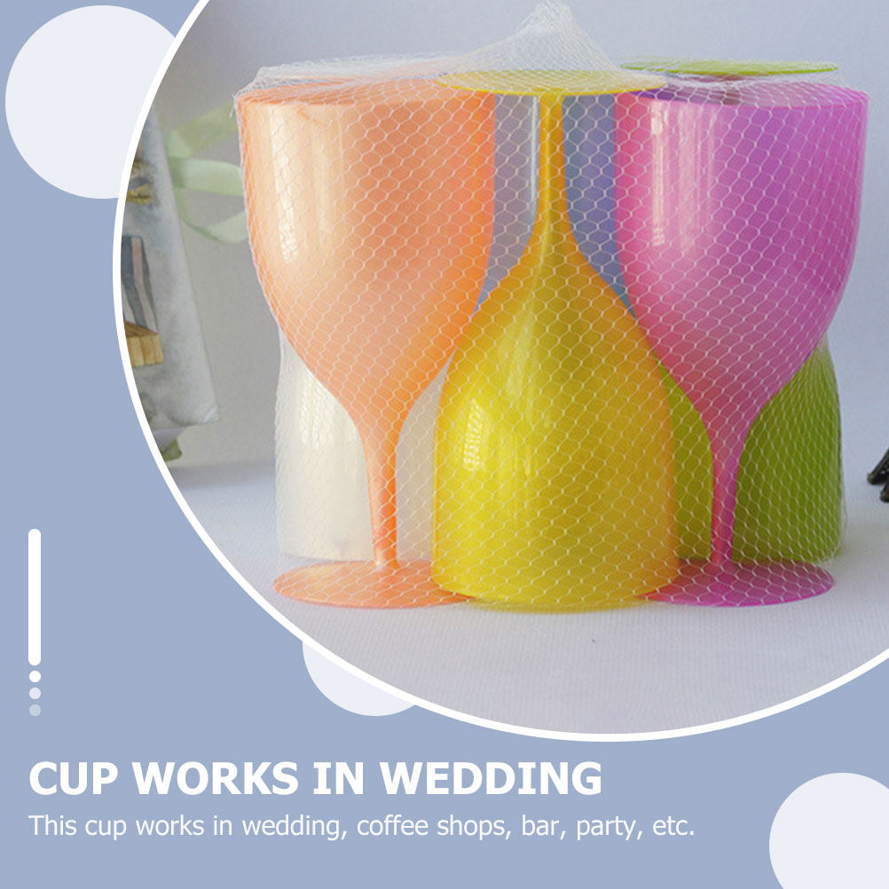 6Pcs Colorful Plastic Goblet S - Wine Whiskey Beer recension och pris