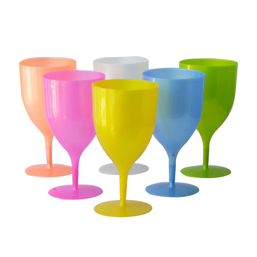 6Pcs Colorful Plastic Goblet S - Wine Whiskey Beer recension och pris