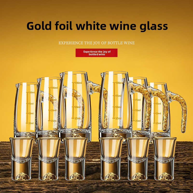 Crystal Glass Gold Foil Mounta - Wine Glass Set Crystal recension och pris