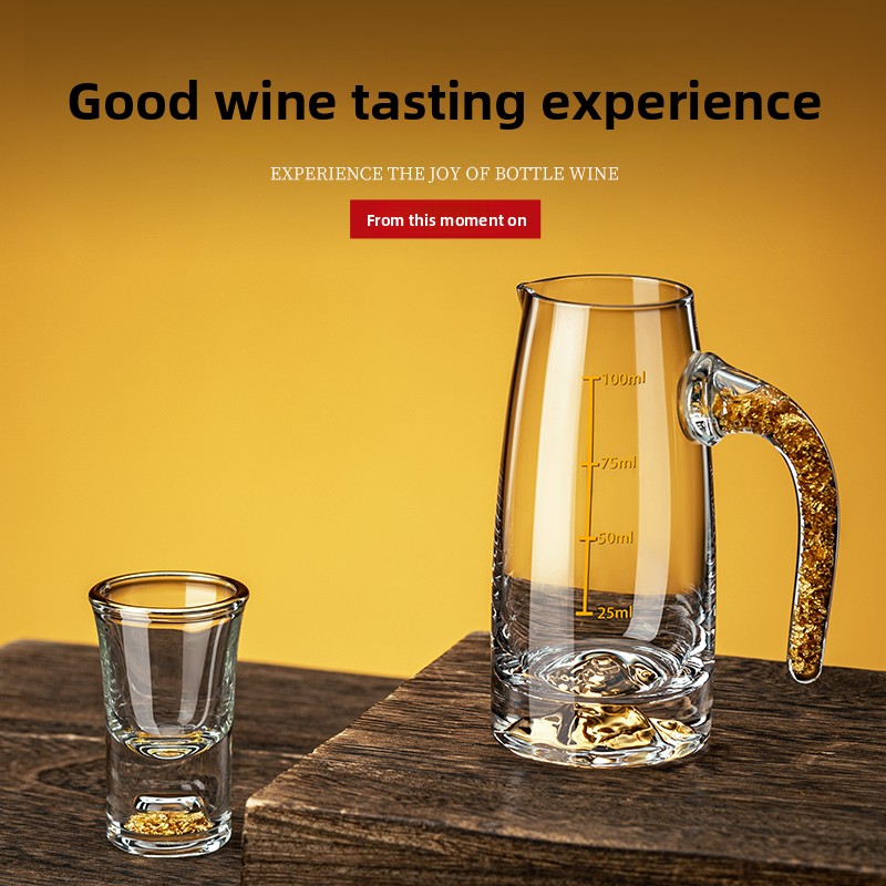 Crystal Glass Gold Foil Mounta - Wine Glass Set Crystal recension och pris