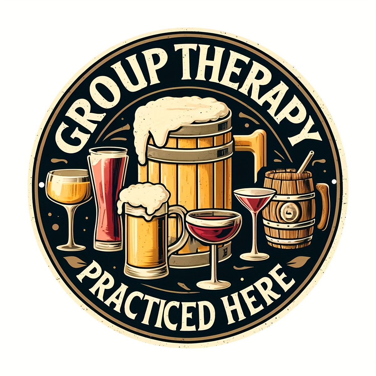 Vintage Group Therapy Practice - Beer And Wine Quote recension och pris
