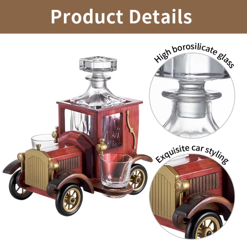 Modern Car Shaped Wine Decante - Wine Glass Set Crystal recension och pris