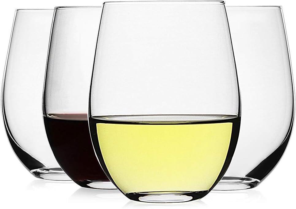 Stemless Wine Glasses Set of 4 - Wine Glass Set Crystal recension och pris